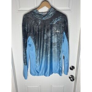 Habit Long Sleeve Shirt Mens Large Blue Solar Factor 40+ Fishing Light Stretch